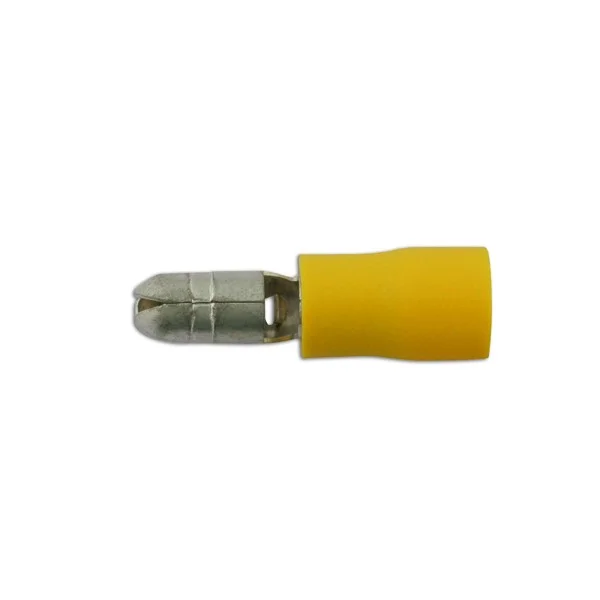 Wiring Connectors – Yellow – Male Bullet – 5.0mm – Pack Of 100