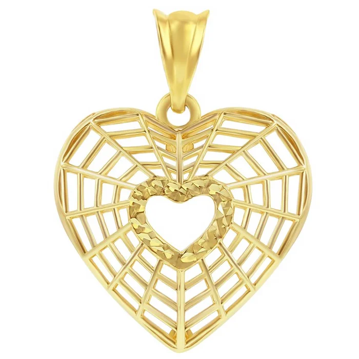 Women’s Pendant – 14K Yellow Gold Cut-Out Heart | 14J-213