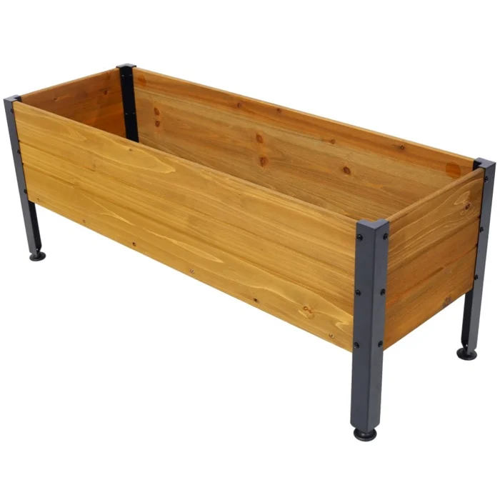 Wood Rectangular Garden Planter Box Raised Bed Outdoor,Planters for Outdoor Plants ,Elevated Herbs 57850929