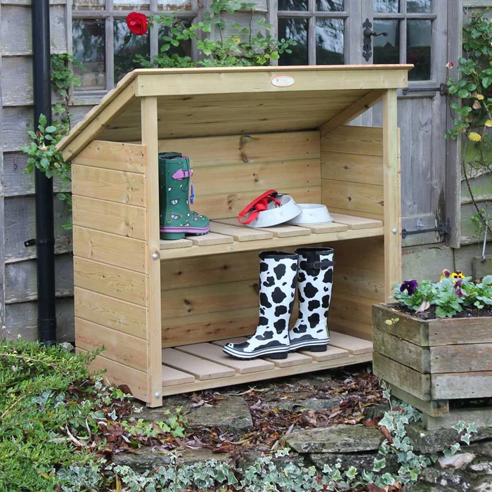 Wooden Welly Boot Shelter, Two Tier