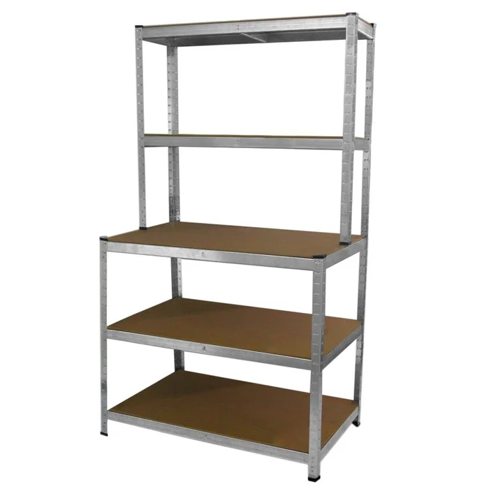 Workbench Table Boltless Worktable Galvanised Metal Shelving Storage Racking Massive 900kg Capacity Heavy Duty With FREE Rubber Mallet