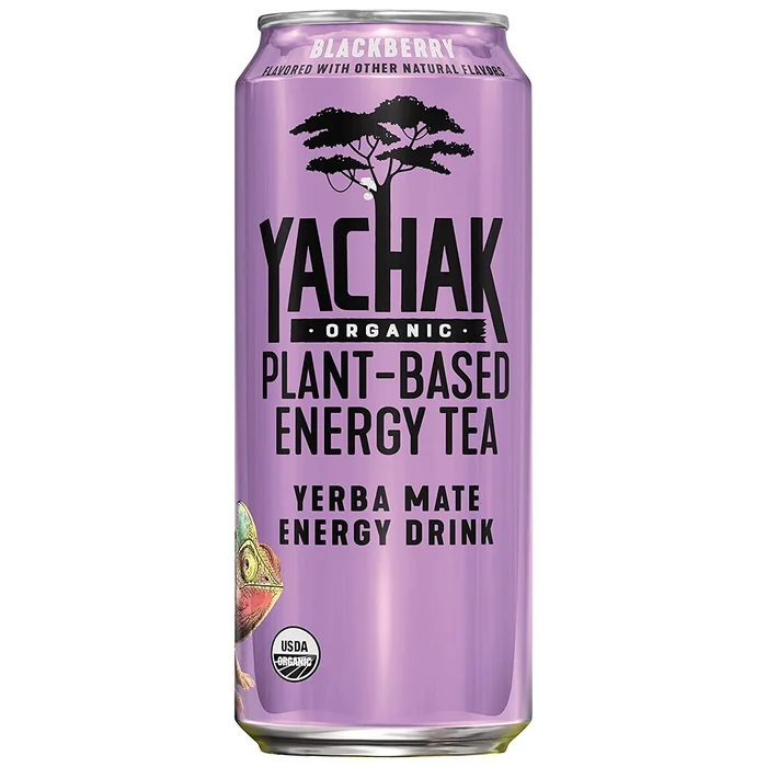 Yachak Yerba Mate Drink, Blackberry, 16 Fl Oz Cans, Pack of 12