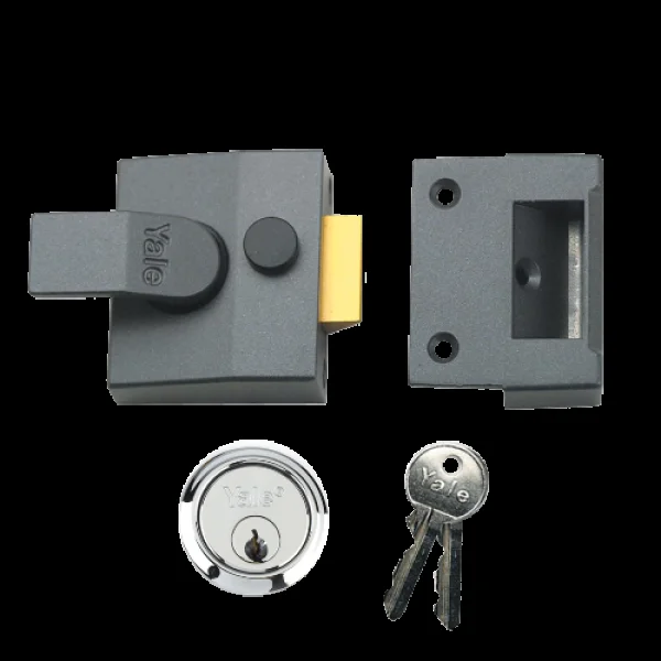 YALE 84 & 88 Non-Deadlocking Nightlatch 40mm with Cylinder 84 – Satin Chrome