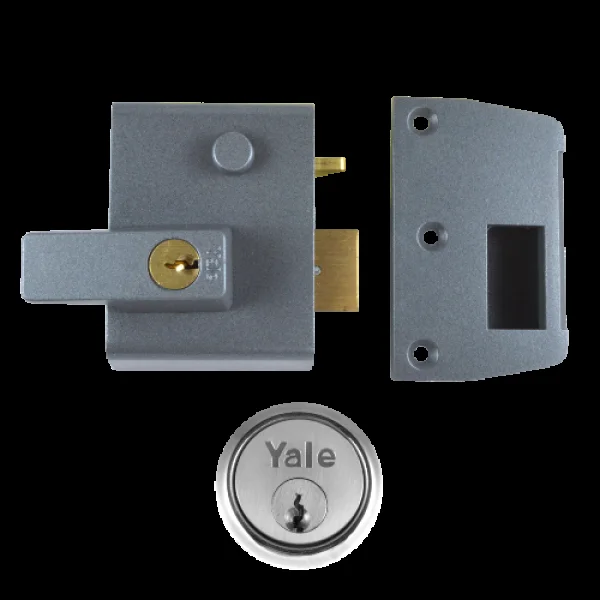 YALE No.1 & No.2 Auto Deadlocking Nightlatch 40mm / – Dull Metal Grey
