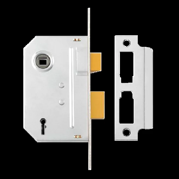 YALE PM246 2 Lever Sashlock 64mm Keyed To Differ – Chrome Plated