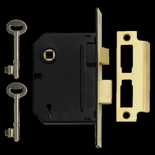 YALE PM320 3 Lever Sashlock 76mm Keyed To Differ – Polished Brass
