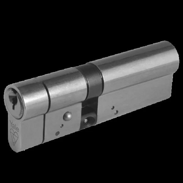 YALE Snap Resistant Euro Double Cylinder 100mm 40/60 35/10/55 Keyed To Differ – Nickel Plated