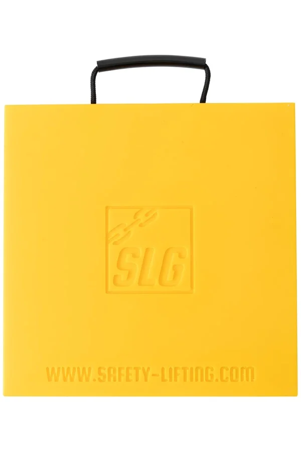 Yellow Hi-viz 400x400x30mm Square Outrigger Pad