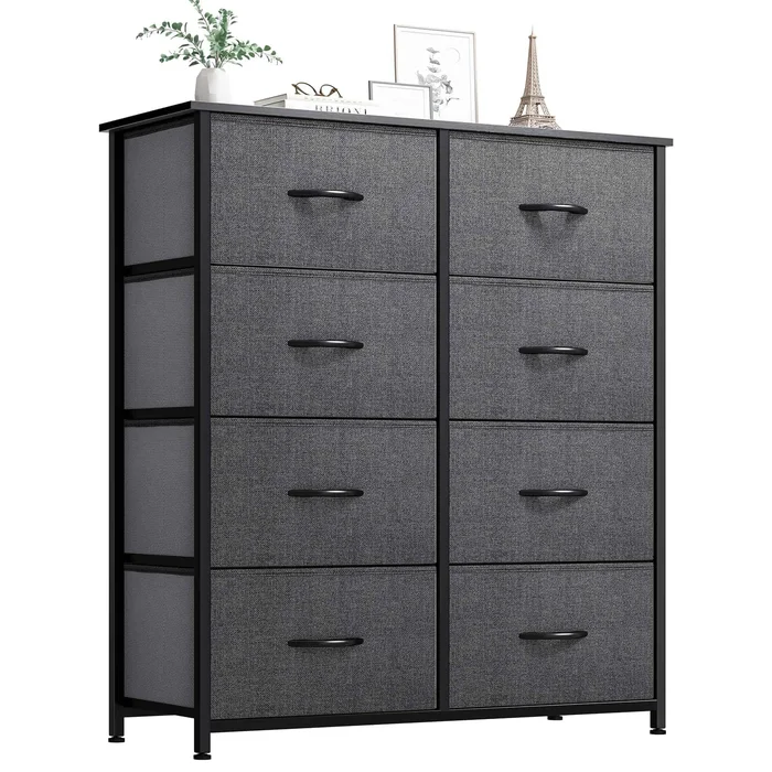 YITAHOME Dresser for Bedroom, Fabric Dresser with 8 Drawers, Tall Dresser, Chest of Drawers for Closet