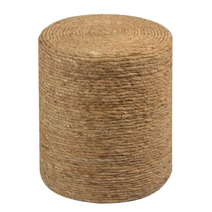 （原75805950)Ottoman Poof, Natural Seagrass Poufs, Hand Weave Round Footstool, Pouffe Accent 42242531