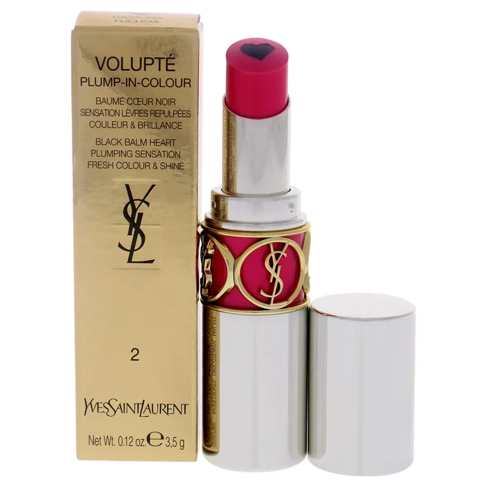 Yves Saint Laurent Volupte Plump In Color Lip Balm – # 02 Dazzling Fuchsia (Cool Fuchsia) 3.5g/0.12oz