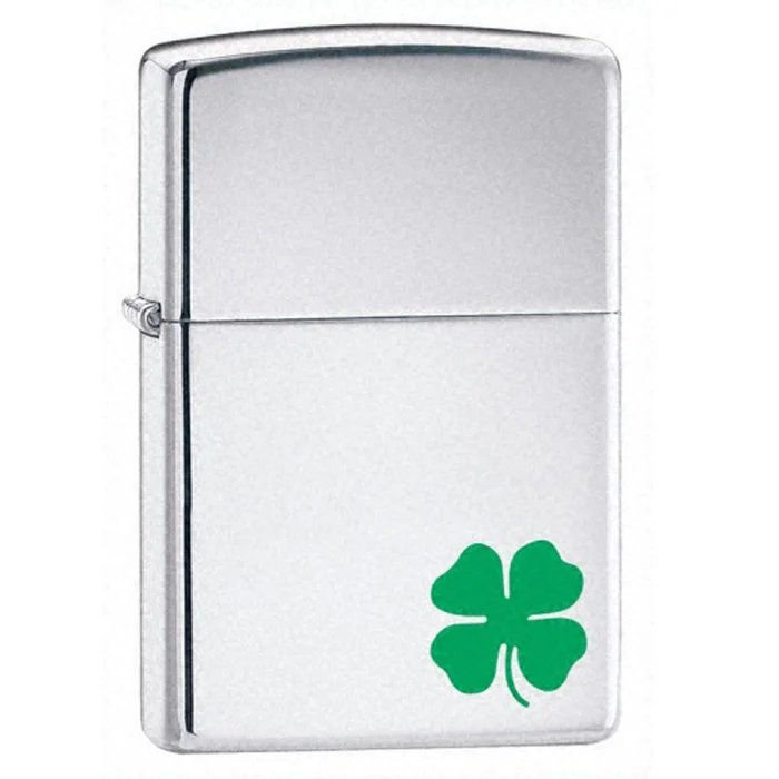 Zippo 24007 Classic A Bit O’ Luck High Polish Chrome Windproof Lighter