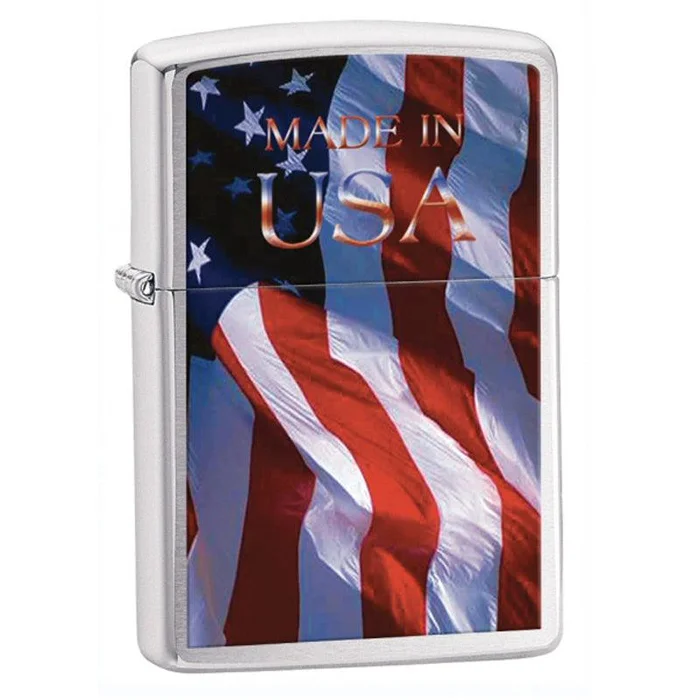Zippo 24797 Classic Made in USA Brushed Chrome Windproof Lighter