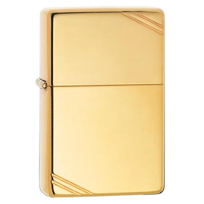 Zippo 270 Vintage High Polish Brass Slashes Windproof Lighter