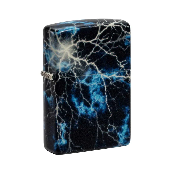 Zippo Pocket Lighter – 540 Color Lightning Design Brass Material Windproof | 48610