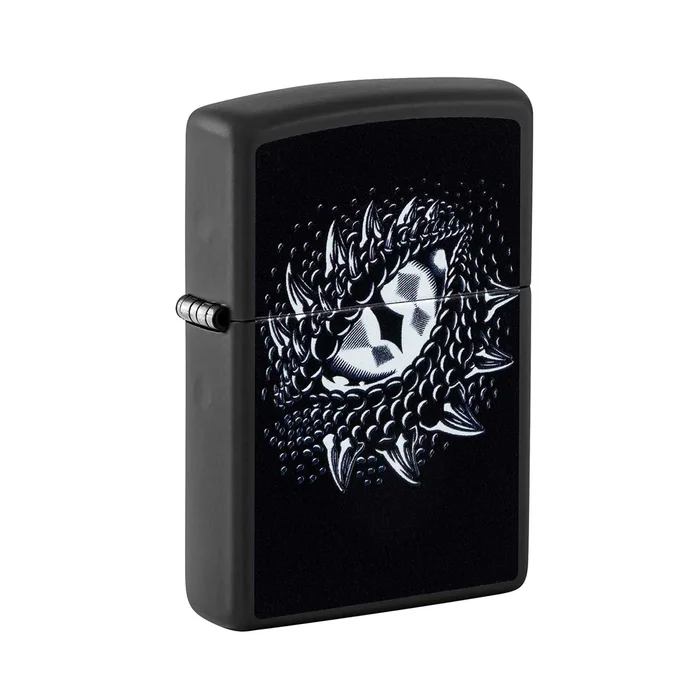 Zippo Pocket Lighter – Black Light Dragon Eye Design Brass Metal Windproof | 48608