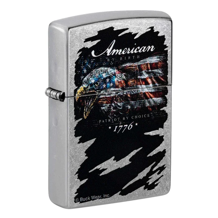 Zippo Pocket Lighter – Buck Wear Eagle Dotted Design Chrome Metal Windproof | 48633
