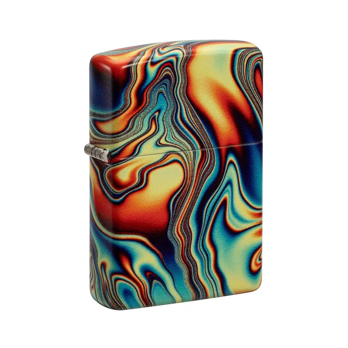 Zippo Pocket Lighter – Multicolor Swirl Design Brass Windproof Refillable | 48612
