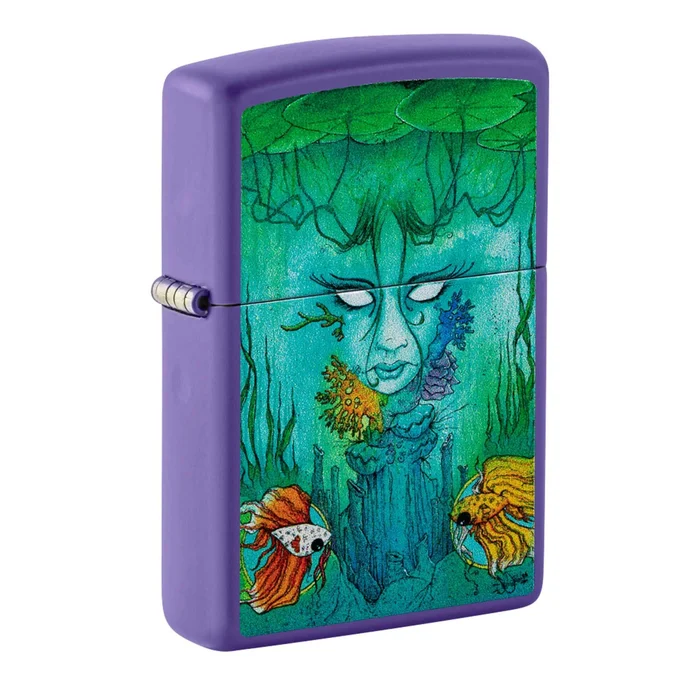 Zippo Pocket Lighter – Sean Dietrich Brackish Design Purple Metal Windproof | 48630