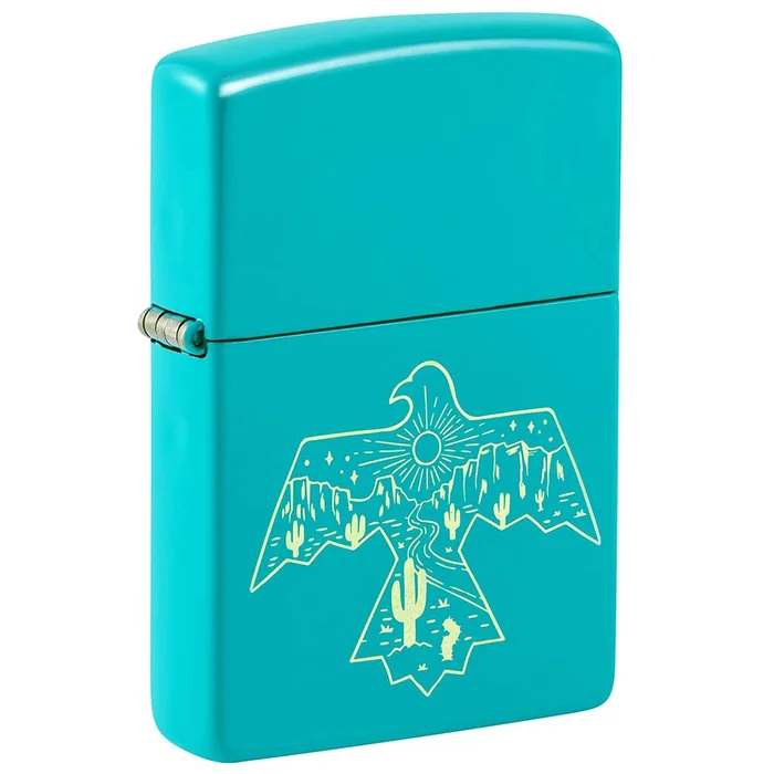 Zippo Pocket Lighter – Thunderbird Western Design Windproof Metal Construction | 48522
