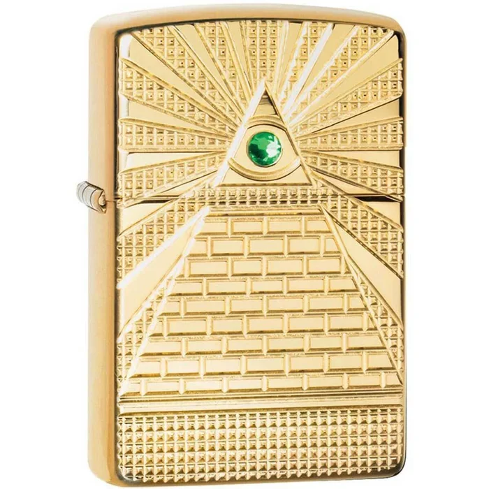 Zippo Windproof Lighter – Eye of Providence Design High Polish Brass Finish | 49060