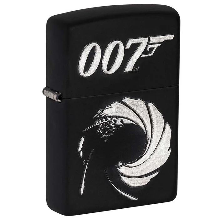Zippo Windproof Lighter – James Bond 007 Design Black Matte Finish Pocket | 49329