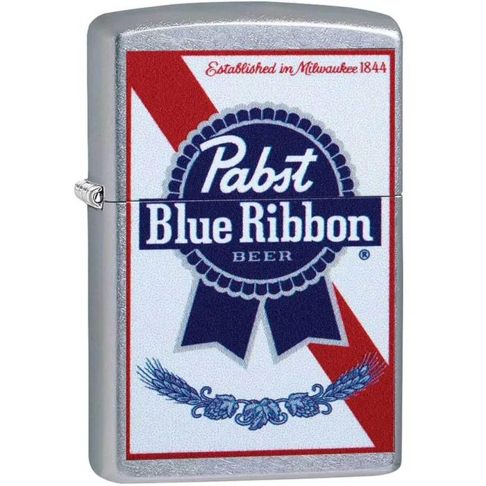 Zippo Windproof Lighter – Pabst Blue Ribbon Street Chrome Finish Refillable | 49078