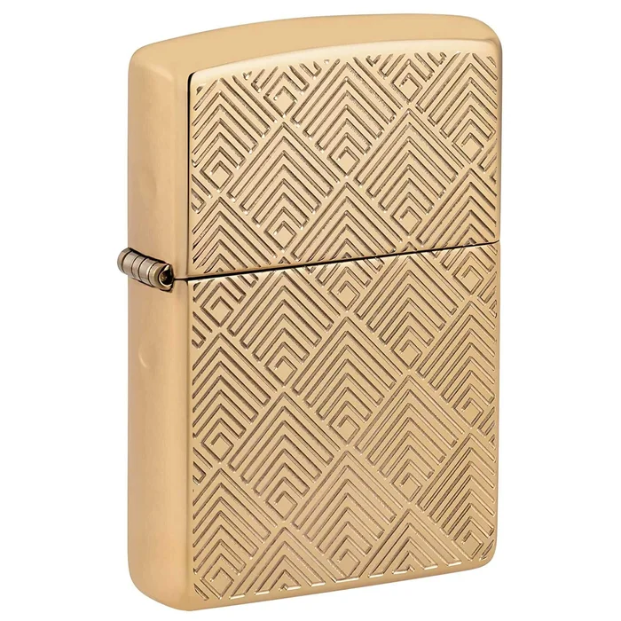 Zippo Windproof Lighter – Pattern Design Armor High Polish Brass Finish | 48570
