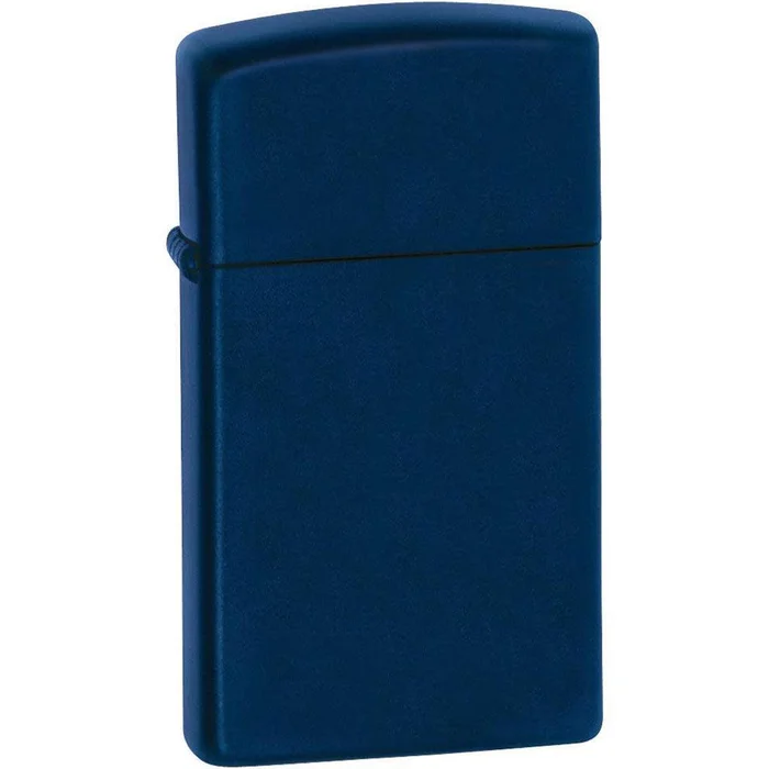 Zippo Windproof Lighter – Slim Navy Matte Finish Metal Construction Refillable | 1639