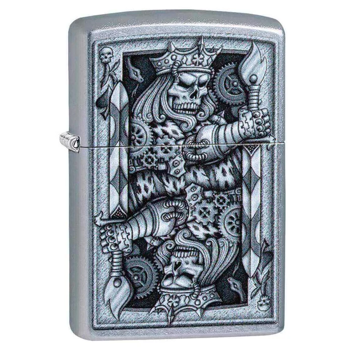 Zippo Windproof Lighter – Steampunk King Spade Metal Refillable | 29877