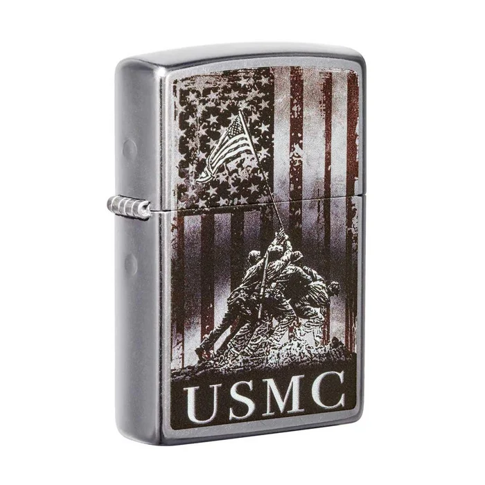 Zippo Windproof Lighter – U.S. Marine Corps Street Chrome Finish Pocket | 49316